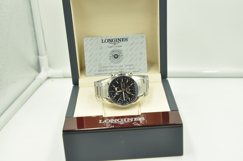 dong ho longines conquest classic moonphase chronograph stainless 1