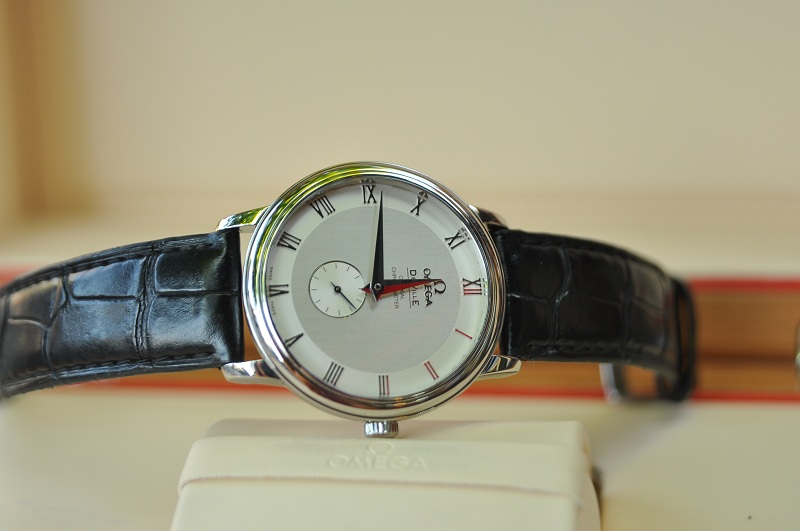dong ho omega de ville prestige co axial stainless steel automatic 39mm mat trang 1