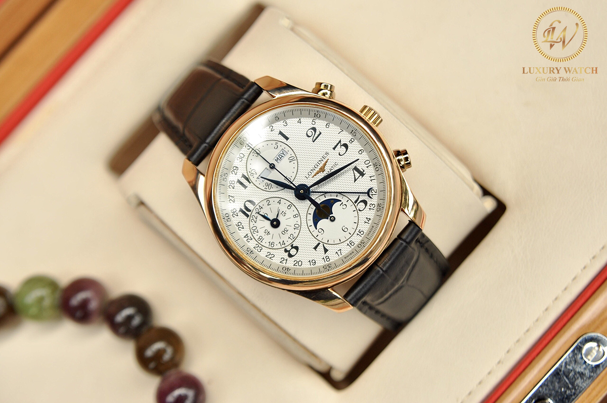 dong ho longines master l2 673 8 78 3 cu moonphase size 40mm 2