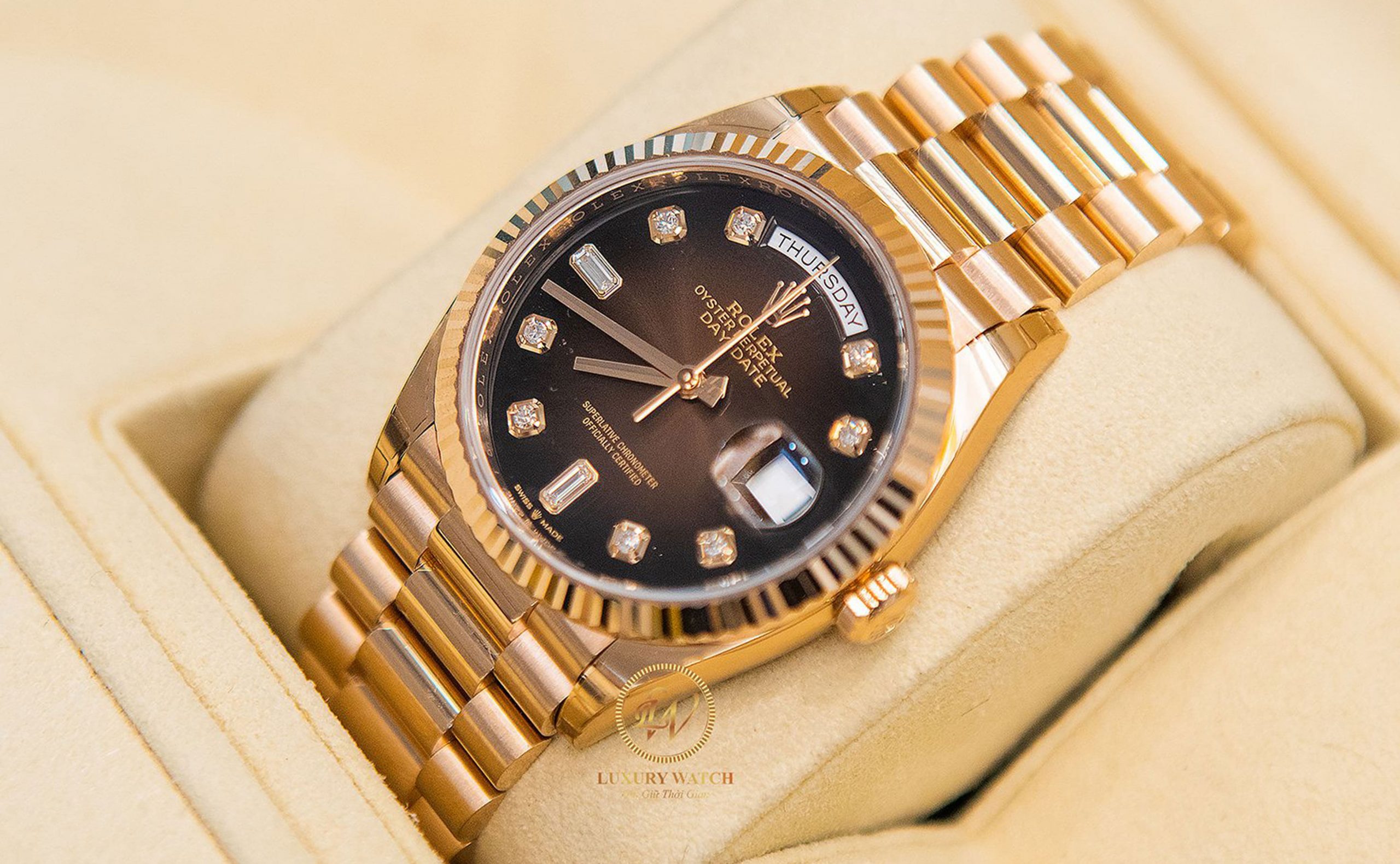 rolex day date 36 brown ombre dial watch2 min scaled